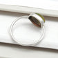 Natural Black Opal 925 Silver Bezel Band Promise Engagement Ring Jewelry