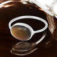 Natural Black Opal 925 Silver Engagement Promise Trendy Band Bezel Ring