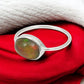 Oval Black Opal Gemstone Solid Sterling Silver Promise Band Ring Jewelry