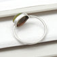 Oval Black Opal Gemstone Solid Silver Sister Band Handmade Ring Jewelry