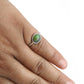 Oval Black Opal Stone Solid Silver Engagement Boho Band Sister Ring Jewelry