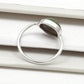 Oval Black Opal Gemstone 925 Silver Band Engagement Bezel Ring Jewelry
