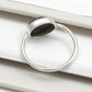 Oval Black Opal Stone 925 Sterling Silver Promise Engagement Band Boho Ring