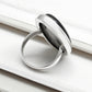 Oval Labradorite Gemstone 925 Silver Cocktail Ring Size 6