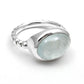 Natural Aquamarine Gemstone 925 Sterling Silver Handmade Ring