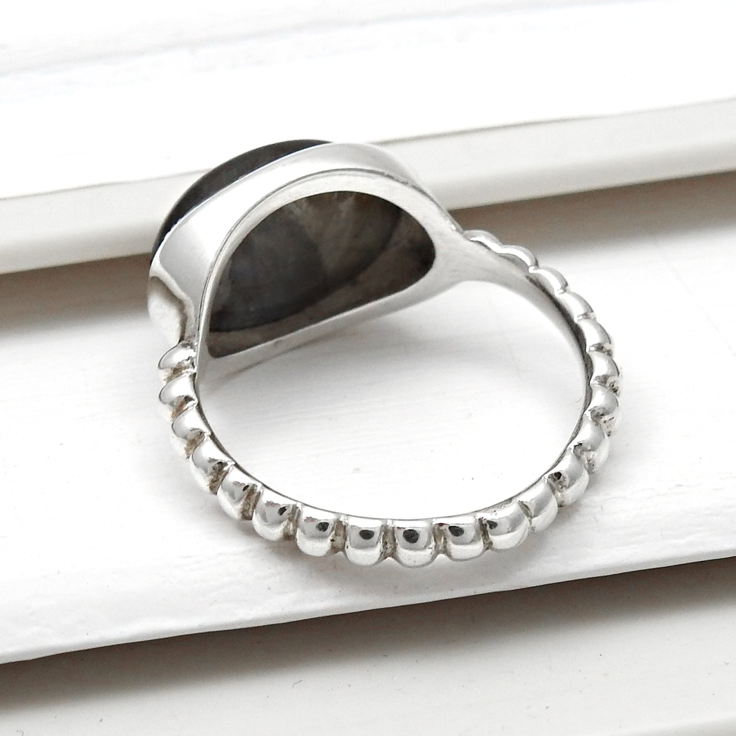 Natural Labradorite 925 Sterling Silver Boho Ring Handmade Jewelry
