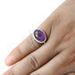 Natural Amethyst Gemstone Solid 925 Silver Anniversary Gift Band Ring