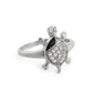 Gift For Woman Natural Cubic Zirconia Turtle Cocktail Ring 925 Silver G13