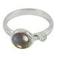 Gift For Woman Natural Labradorite Statement Ethnic Ring 925 Silver W66