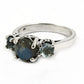 Blue Topaz Labradorite 925 Sterling Silver Cocktail Ring Jewelry