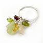 Natural Rose Quartz Gemstone Beaded Pink Ring 925 Sterling Silver D22