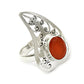 Gift Cocktail Ring 925 Silver Wholesale Jewelry Natural Carnelian E38