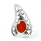 Gift Cocktail Ring 925 Silver Wholesale Jewelry Natural Carnelian E38