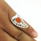 Gift Cocktail Ring 925 Silver Wholesale Jewelry Natural Carnelian E38