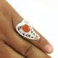 Gift Cocktail Ring 925 Silver Wholesale Jewelry Natural Carnelian E38