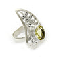 Oval Lemon Topaz Gemstone Sterling Silver Bohemian Statement Wedding Ring