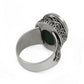 Natural Green Onyx Gemstone 925 Silver Cocktail Ethnic Ring For Girls S32
