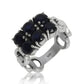 Natural Iolite Gemstone Solitaire Vintage Blue Ring 925 Silver A13
