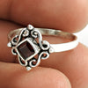 Natural Garnet Gemstone Cocktail Bohemian Ring 925 Sterling Silver