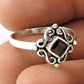 Natural Garnet Gemstone Cocktail Bohemian Ring 925 Sterling Silver
