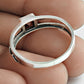 Natural Garnet 925 Sterling Silver Bezel Promise Band Statement Wife Ring