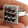 Sterling Silver Cubic Zirconia Gemstone Boho Cocktail Friend Gift Ring
