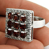 Sterling Silver Cubic Zirconia Gemstone Boho Cocktail Friend Gift Ring