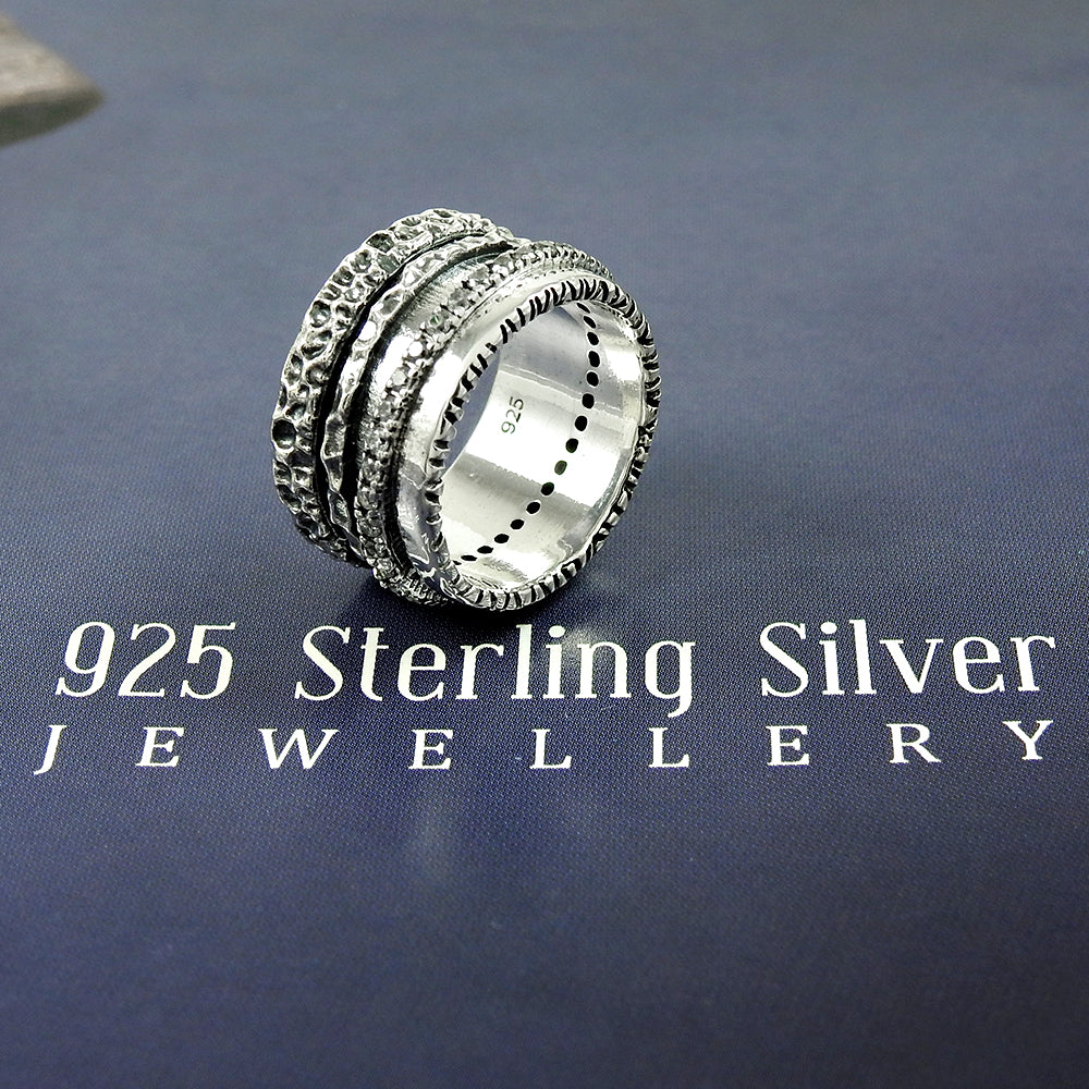 Natural Cubic Zirconia Bohemian Ring 925 Silver Wedding Gift For Her