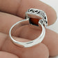 Natural Carnelian Bezel Ethnic Statement Sister Boho Ring 925 Solid Silver