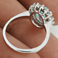 Natural Topaz Rhodium Plated 925 Silver Engagement Ring Jewelry E12