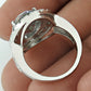 Natural Mystic Topaz Gemstone Cocktail Rhodium Plated Ring 925 Silver N24