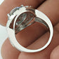 Natural Mystic Topaz Gemstone Cocktail Rhodium Plated Ring 925 Silver N24