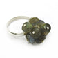 Gift For Woman Beaded Ring 925 Silver Natural Labradorite Gemstone Z24