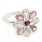 Natural Cubic Zirconia Boho Statement Unique Ring Solid Sterling Silver