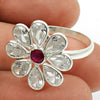 Engagement Ring Cubic Zirconia 925 Solid Silver Cocktail Ring