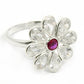 Engagement Ring Cubic Zirconia 925 Solid Silver Cocktail Ring