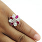 925 Sterling Silver Natural Cubic Zirconia Statement Ring