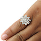 White Cubic Zirconia Wedding Ring 925 Sterling Silver Handmade Jewelry