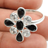 December Birth Cubic Zirconia Solid 925 Silver Statement Ring