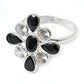December Birth Cubic Zirconia Solid 925 Silver Statement Ring