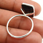 Natural Smoky Quartz Statement Tribal Ring 925 Silver For Girls K16