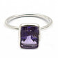 Natural Amethyst Gemstone Cocktail Boho Ring 925 Sterling Silver Q4