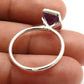 Natural Amethyst Gemstone Cocktail Boho Ring 925 Sterling Silver Q4