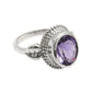Natural Amethyst Gemstone Cocktail Ring 925 Silver Wholesale Jewelry Z12