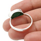 925 Silver Natural Emerald Gemstone Trendy Cocktail Ring Women Jewelry