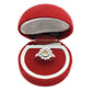 Natural Citrine Gemstone Cocktail Flower Ring 925 Silver For Women H27
