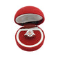 Natural Garnet Gemstone Cocktail Flower Ring 925 Silver For Women B28