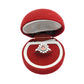 Natural Garnet Gemstone Cocktail Flower Ring 925 Silver For Women B28