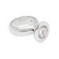 Gift For Woman 925 Silver Natural Rose Quartz Cocktail Ring D28