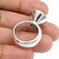 Gift For Woman Cocktail Ring 925 Silver Natural Black Onyx Gemstone H28